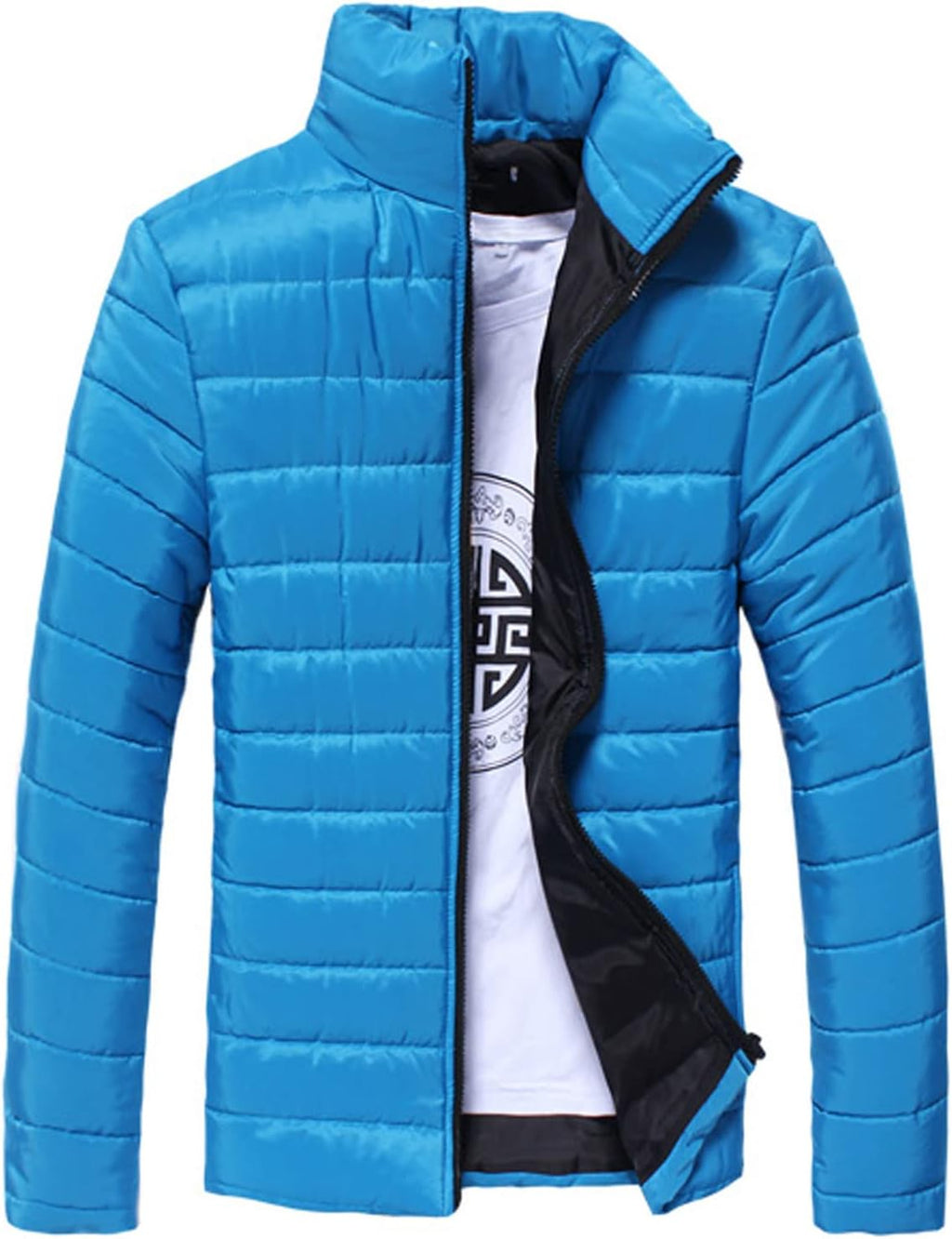 Men'S down Jacket Fashion Winter Warm Coat Thickening Windproof Padded Coat Snow Puffer Jacket Zipper Outwear